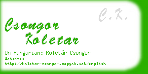 csongor koletar business card